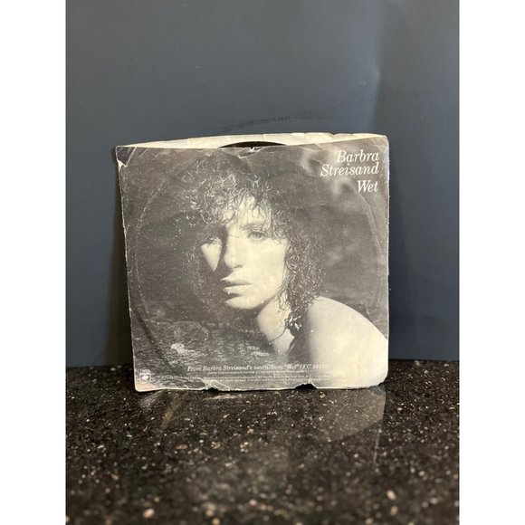 Vintage Barbra Streisand Wet/No More Tears W/Donna Summer 45 Rpm 7” Vinyl Record - Picture 1 of 4